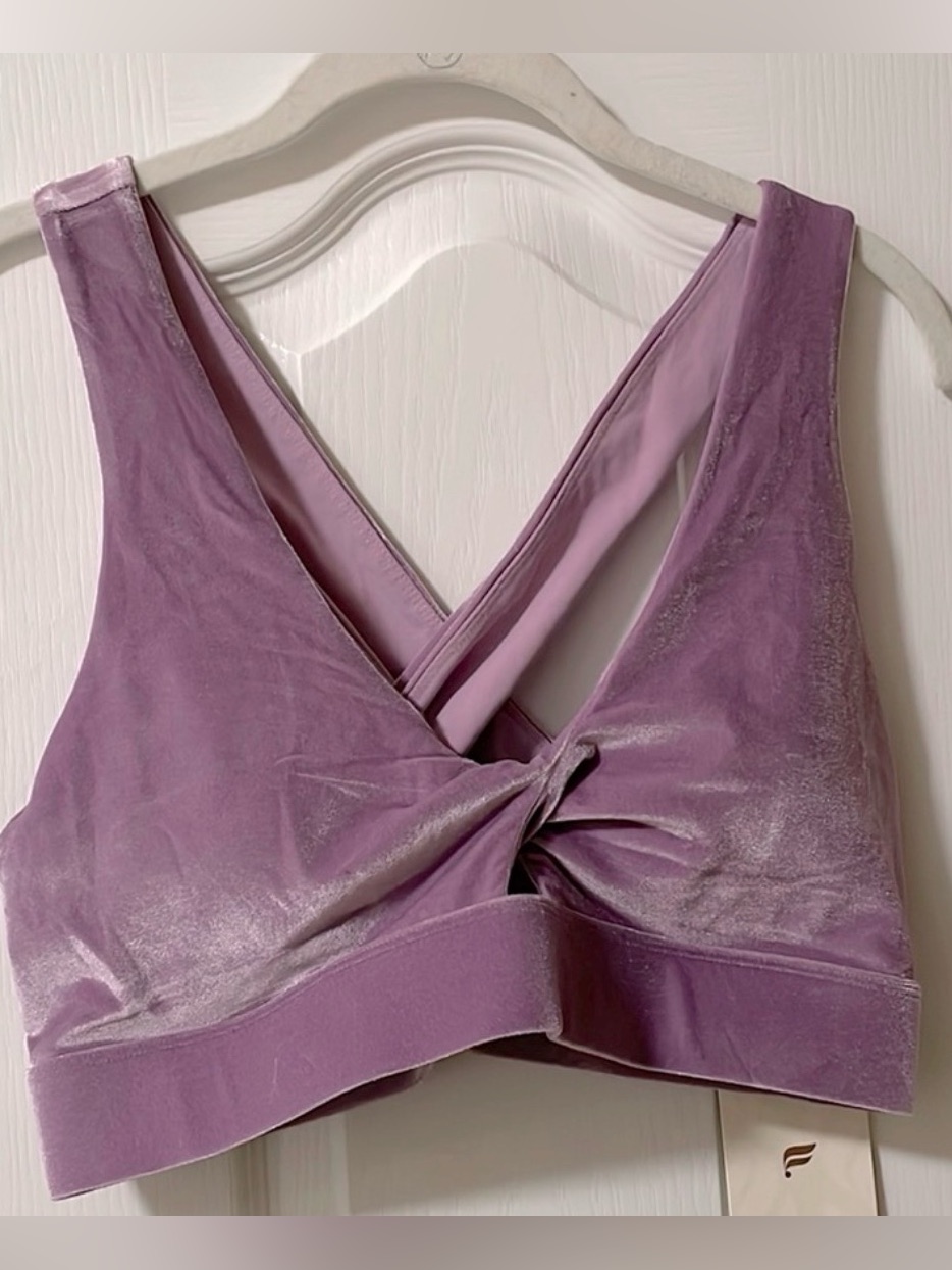Fabletics Oasis Twist Velour Sports Bra Sz Xl
